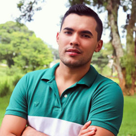 Garden of Alice customer Diego crossing his arms and looking very healthy