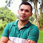 Garden of Alice customer Diego crossing his arms and looking very healthy